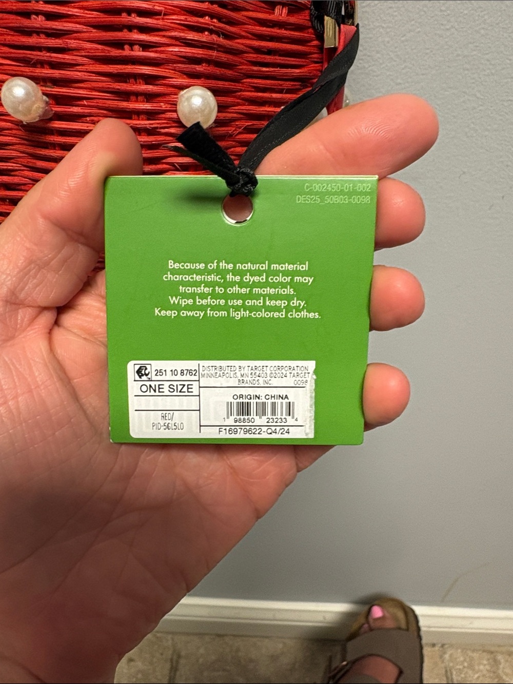Kate Spade New York x Target Pearl Embellished Strawberry Basket Bucket Bag - Picture 2 of 4